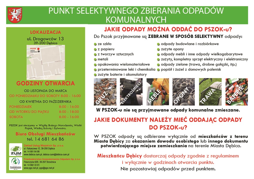 Informacje na temat PSZOKU w Dębicy